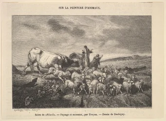 Salão de 1850-51, Paisagem e Animais, por Troyon, 1850-51.