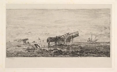 A praia em Villerville, 1837-78.