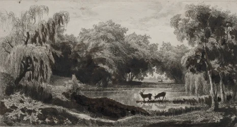 A piscina com veados, 1845.