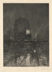 Uma noite chuvosa, Madison Square, 1890.