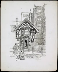Casa Pública de Retorno de Ye Olde Rover, Shudehill, Manchester, 1892-1933