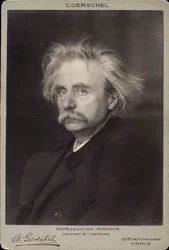 Edvard Grieg , compositor e pianista norueguês, final do século 19 ou início do século 20