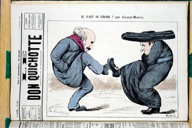 Capa de "O Dom Quixote", número 287, Satirique en Colours