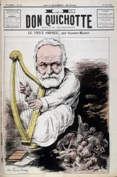 O Velho Orfeu: desenho animado sobre Victor Hugo e a Rússia - por Gilbert-Martin (Gilbert Martin), em "Don Quixote de 23/06/1882