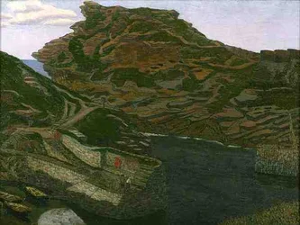 Boscastle Harbour, Cornwall (óleo sobre tela)