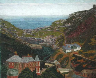 Penally Bridge, Boscastle (óleo sobre tela)
