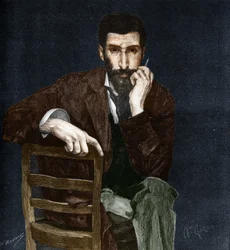 Retrato de Pierre Savorgnan de Brazza (1852-1905), explorador francês.