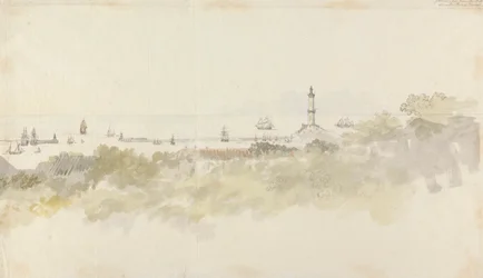 Génova - Uma paisagem marítima com transporte marítimo