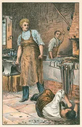 Cena de Grandes Esperanças de Charles Dickens, Londres c1870
