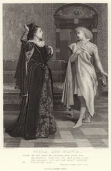 Viola e Olivia, décima segunda noite, ato I, Sc V