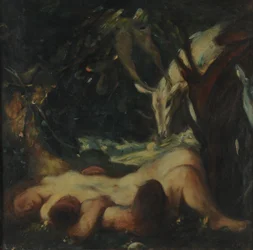 Estudo para a ninfa da madeira adormecida, 1903-06