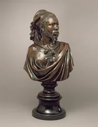 Busto de retrato de Said Abdullah do Mayac, Reino do Darfur, Sudão, 1848 (bronze)