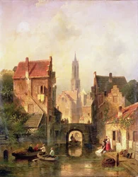 Uma cena de canal holandês, 1866