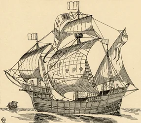 Um navio da época de Cristóvão Colombo, 1931