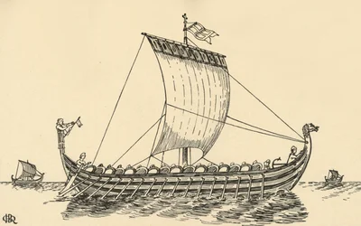 O navio normando baseado na tapeçaria de Bayeux, 1931