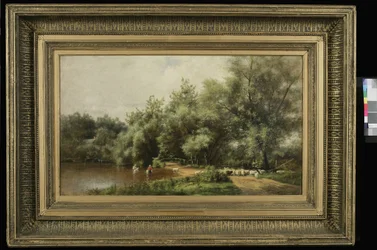 Lavagem de ovelhas em Long Island, 1874
