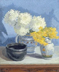 Natureza morta com flores (óleo sobre tela)