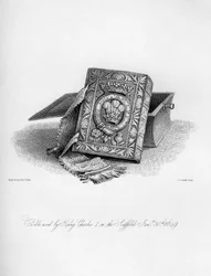 Bíblia usada pelo rei Carlos I no cadafalso, 30 de janeiro de 1649, 1840