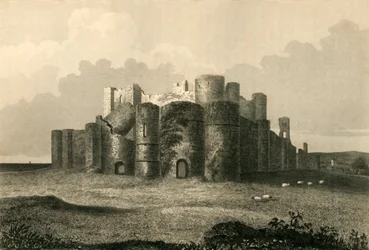 Castelo de Pevensey em 1737, 1835.