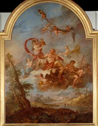Júpiter servida por Hebe Hebe, filha de Júpiter, serve ao pai durante uma festa. Pintura de Charles Joseph Natoire (Charles-Joseph Natoire
