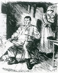 Ilustração de "A Real Hard Case" para a "Punch", 1875 (gravura)