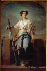 Representação Alegórica da República Pintura de Charles Landelle