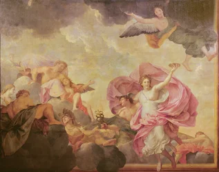 Teto do Abade da Abadia do Rio: Mercúrio raptando Psique ao Monte Olimpo, 1653