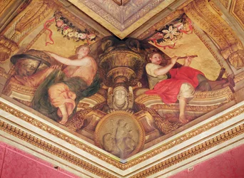 Teto do Hotel do Abade do Rio: Urania e Euterpe, 1653