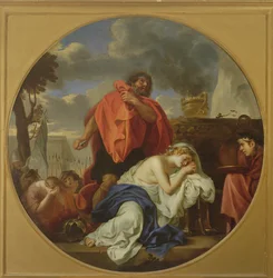 Jefté prestes a sacrificar a sua filha (óleo sobre tela)