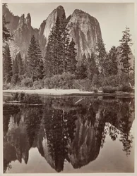 Rochas da catedral e reflexões, Yosemite, 1864.