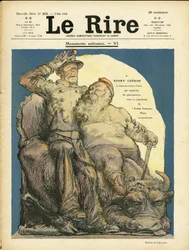 Ilustração de Charles Leandre (1862-1934) para a capa de Le Rire, 09/05/08 - Armee - Vache, Cherie Henry (1867-1936)