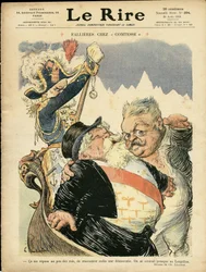 Ilustração de Charles Leandre (1862-1934) para a capa de Le Rire, 20/08/10 - Fallieres at the Countess - Italy, President of the Republic, Chapeau, Identifier, Veneza - Fallieres Armand (1841-1931)