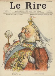 Rei Eduardo VII da Inglaterra, ilustração para Le Rire