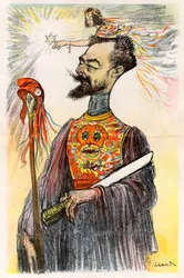 Paul Doumer (1857-1932) - Desenho animado por Charles Leandre (1862-1934) em "Le Rire" 1902