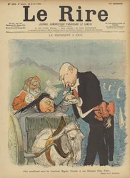Presidente Felix Faure e Rainha Vitória, ilustração para Le Rire