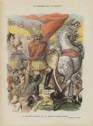 Sátira na crise marroquina de 1905. Ilustração para Le Rire