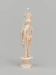 Peão branco, peça de xadrez, Índia, 1820 cerca