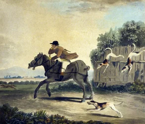 The Fore Horse of the Team, de The Pytchley Hunt, gravado por F.Dukes (1745-1812)