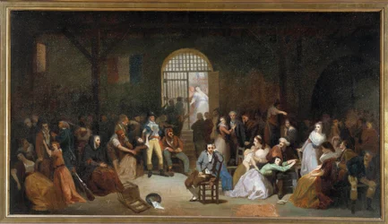 O apelo das últimas vítimas do terror na prisão de São Lázaro em julho de 1795 Pintura de Charles Louis Muller (1815-1892) 1795 Sol. 5,05 x 8,90 m