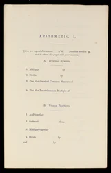 Aritmética, Oxford University Press, c.1870 (versão impressa)