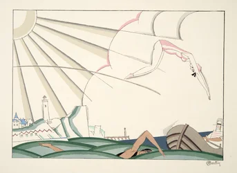 Banho do mar de Esporte e Lazer, pub. 1914 (estêncil)