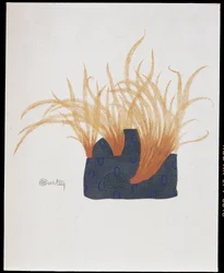 Chapéu de pai - "La Mode en 1912" de Marcelle Demay, ilustração de Charles Martin (1884-1934)