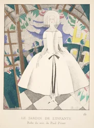 O Jardim da Infância, de uma Coleção de Placas de Moda, 1920 (estêncil)