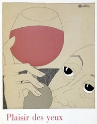 O prazer dos olhos - em "Monseigneur le vin", desenho de Charles Martin (1884-1934), fascículo de Etablissements Nicolas