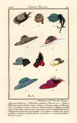desenhos de chapéus por milliner Marcelle. Demay