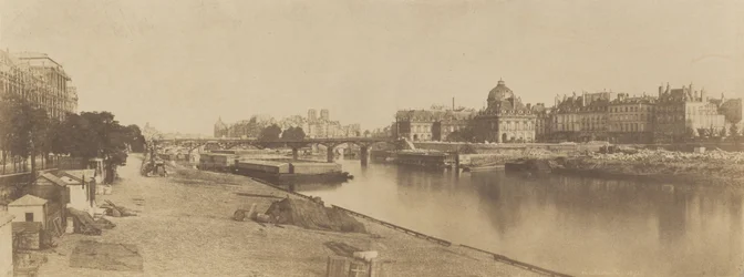 O Sena da Pont du Carrousel Olhando para Notre Dame, 1853.