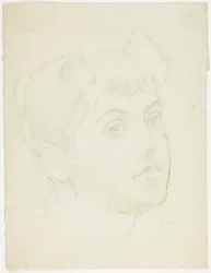 Cabeça de retrato de uma jovem
