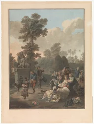 Quatro Cenas da Vida na Aldeia o tambor Le Tambourin Quatro cenas de gênero da vida da aldeia (título da série)