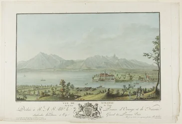 Vista de Schadau sobre o Lago Thun