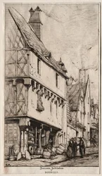 Uma casa antiga em Bourges, às vezes chamada Casa dos Músicos, 1860.